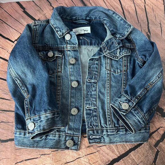 Baby Gap Disney Blue Denim Jean Jacket Mickey Mouse Icon Patch 2T - Picture 2 of 6